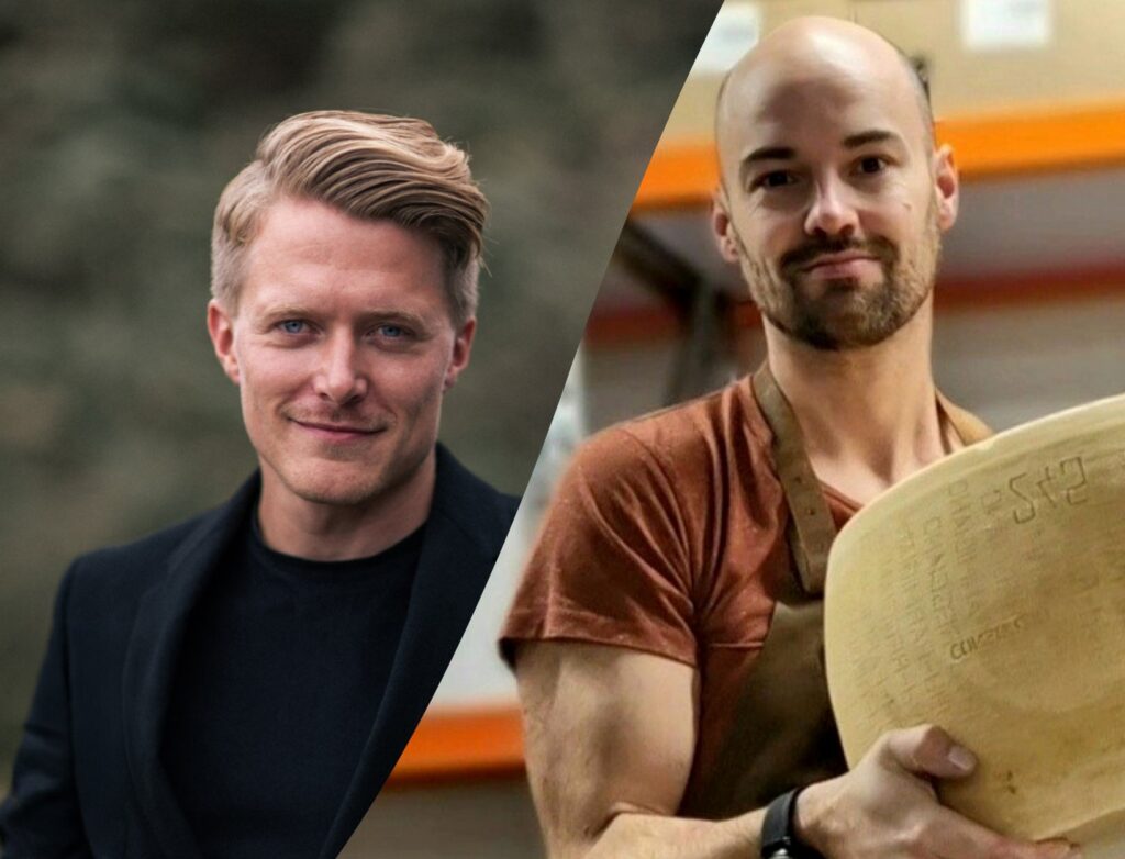Pommelier Thor Oddvar Havn og osteekspert Arvid Notland